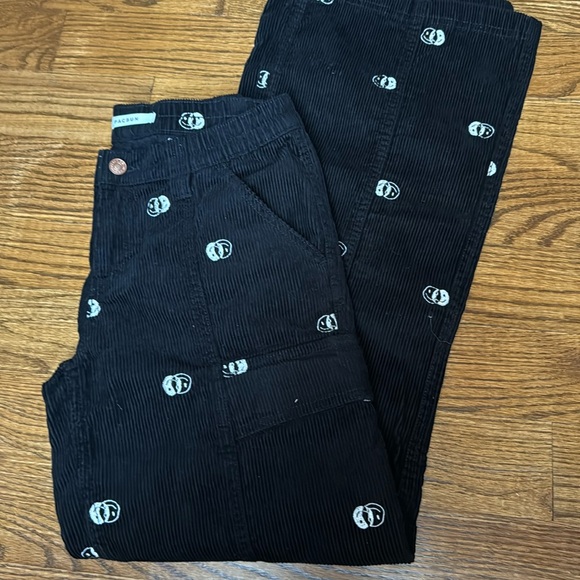 PacSun Pants - Pacsun Corduroy wide leg cargo smiley pants